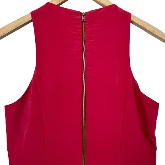 Sachin + Babi Jasmine Raspberry Colored Pleated Sheath Dress Size 4 - Picture 4 of 13